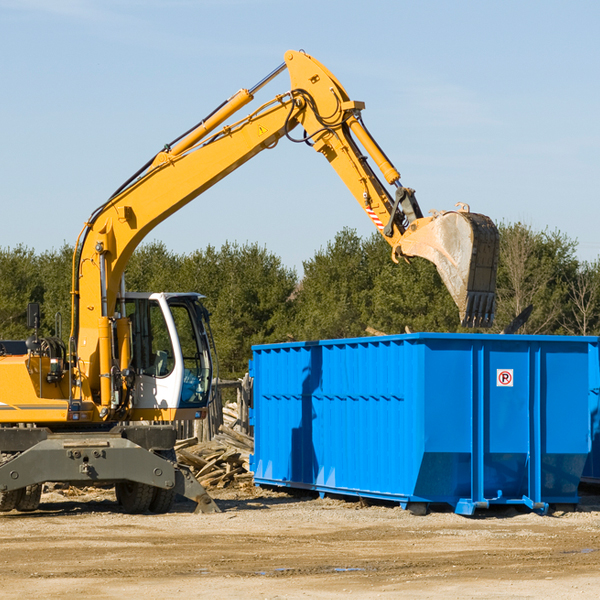 what size residential dumpster rentals are available in Basom NY